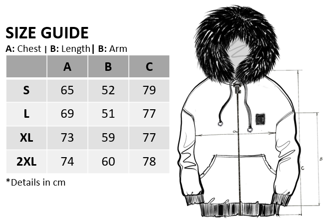 Hoodie jacket with zipper and eco-fur